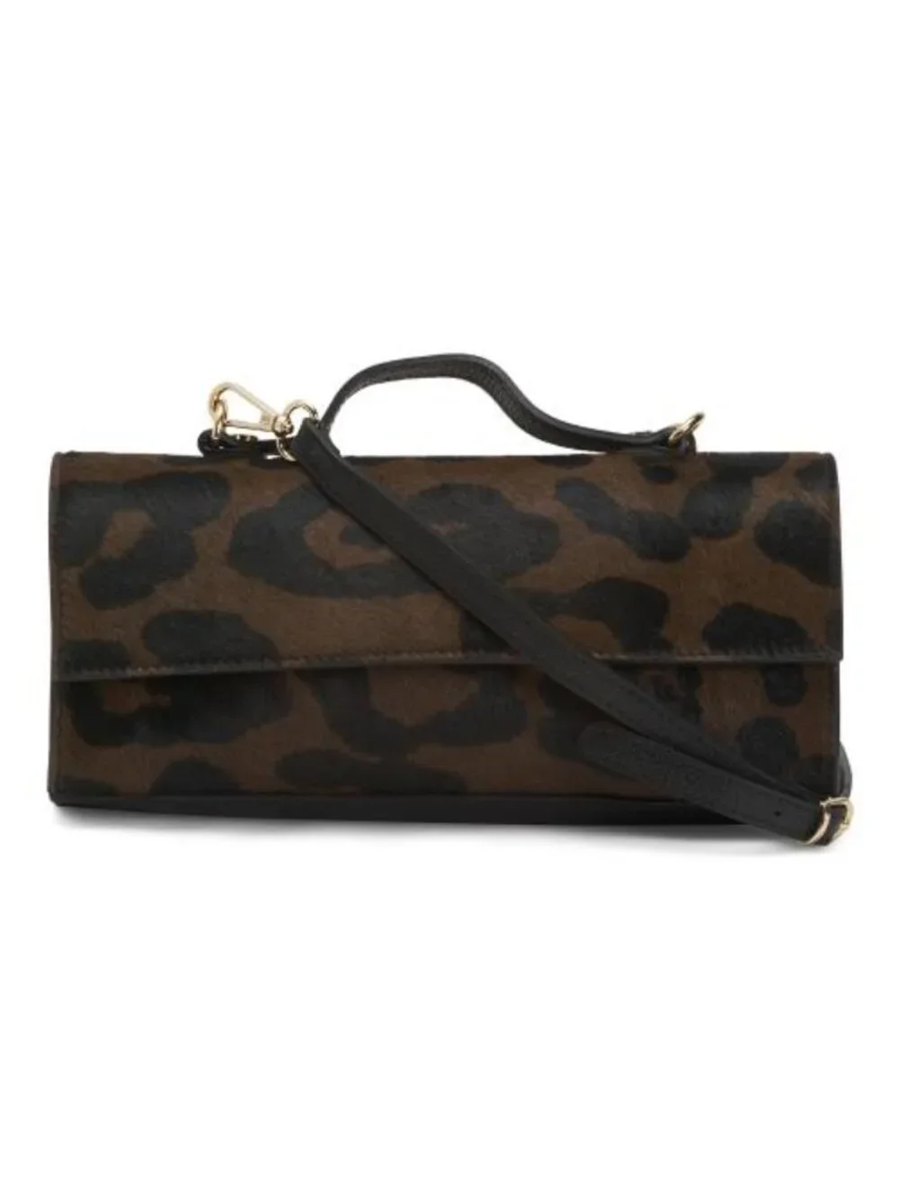 DIVINA FIRENZE Made In Italy Leather Clutch With Top Carry Handle